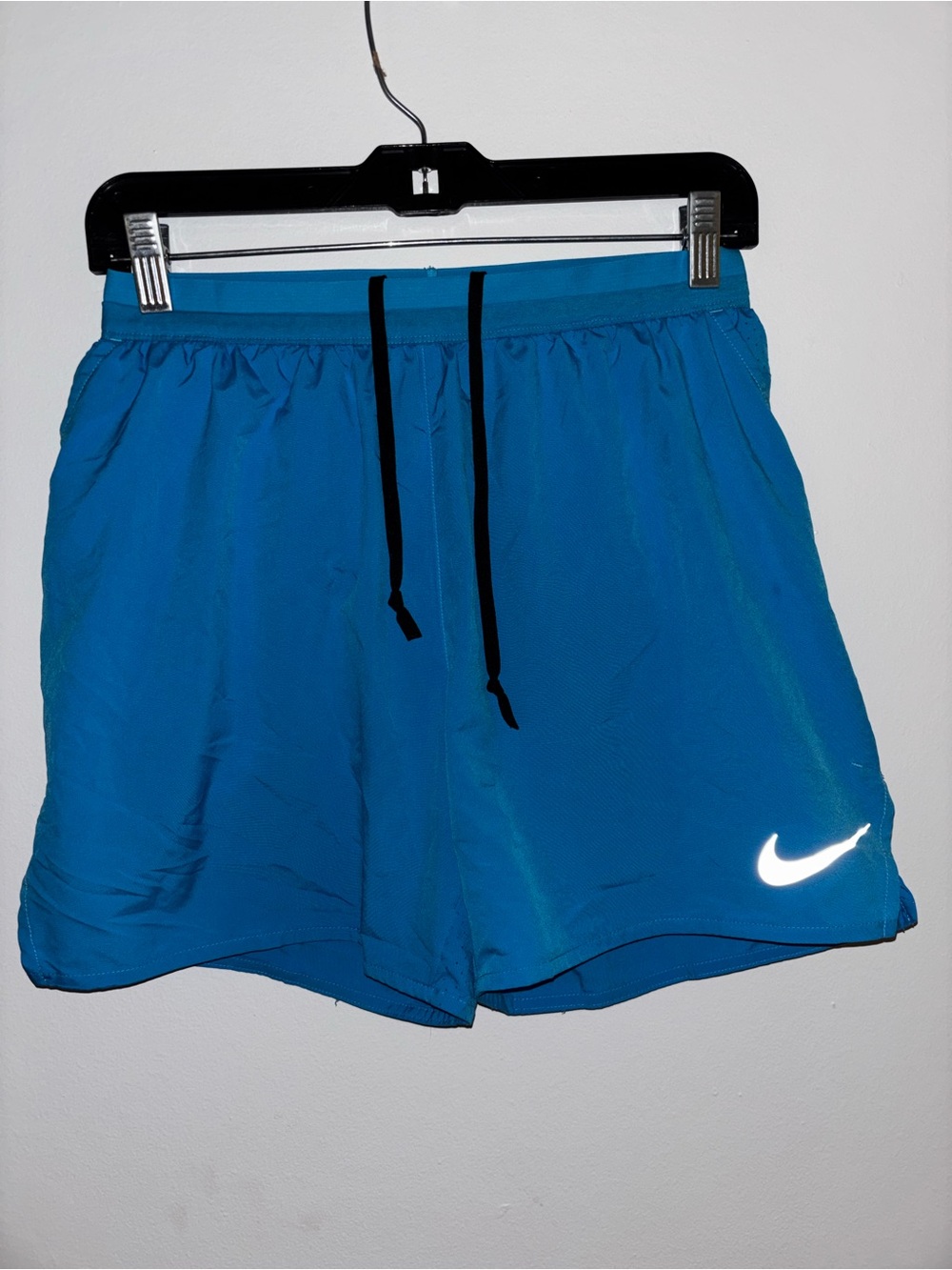 Nike Light Blue Dri-FIT Athletic Shorts with White Swoosh